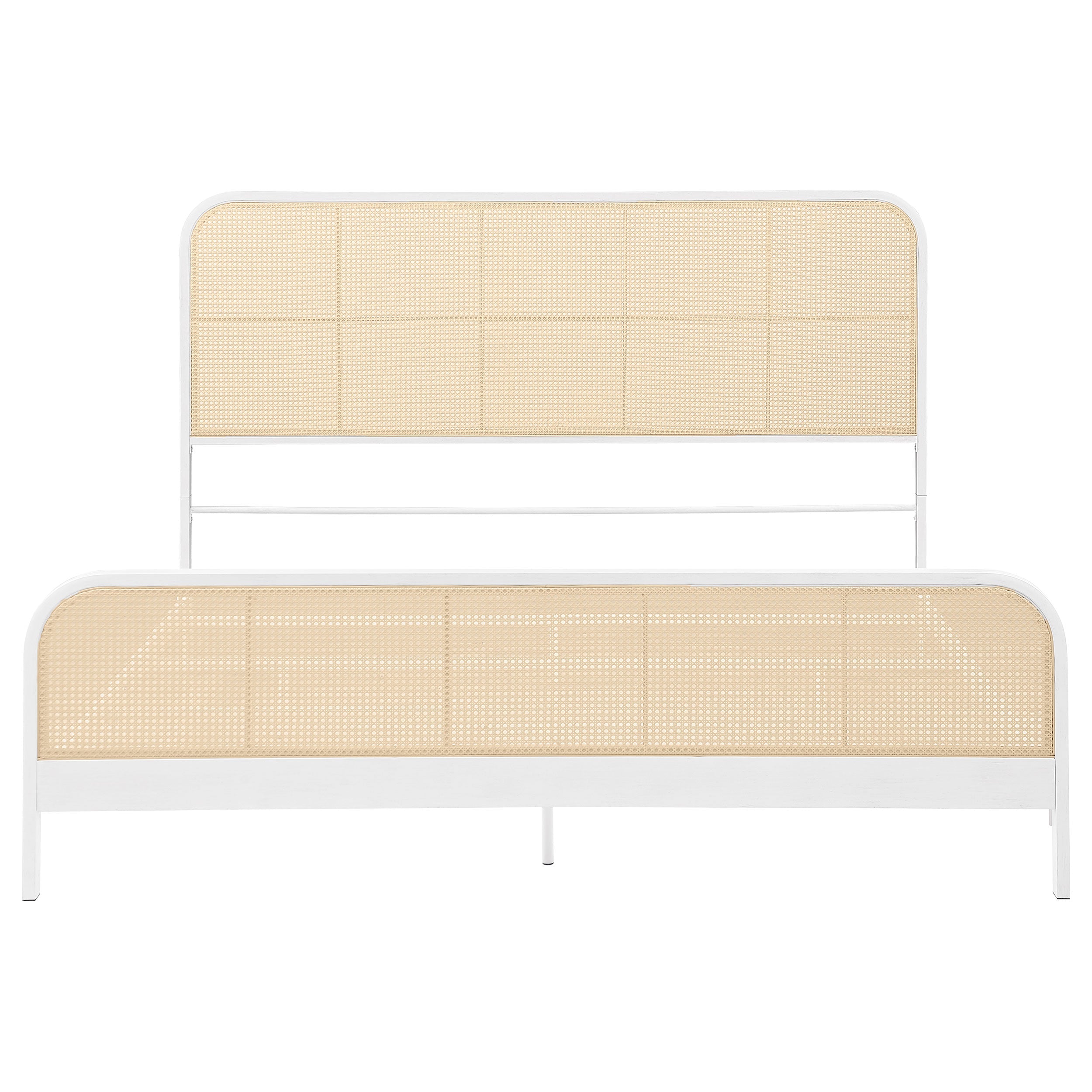 Lanewood Open Cane Webbing Metal  Bed Black