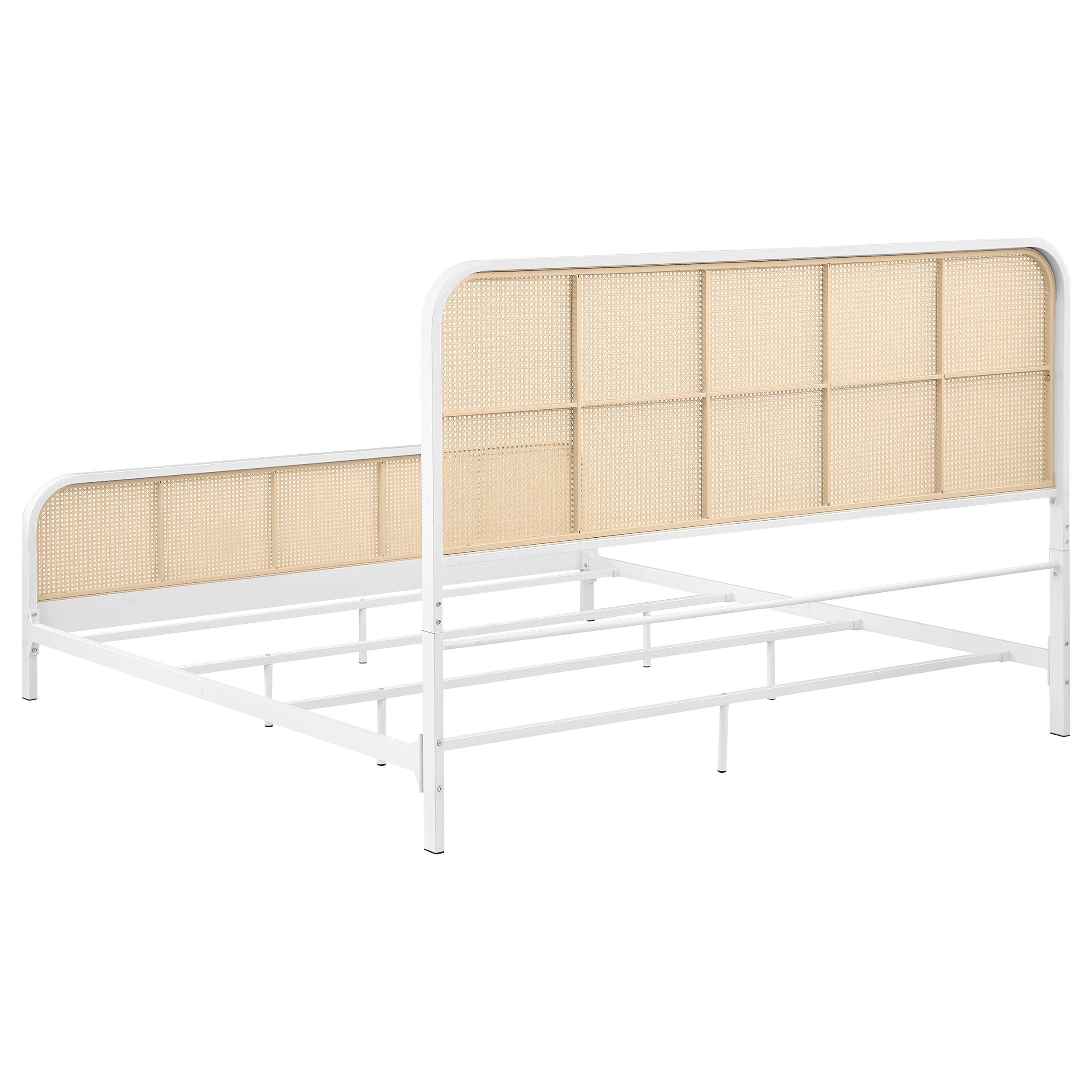 Lanewood Open Cane Webbing Metal  Bed Black