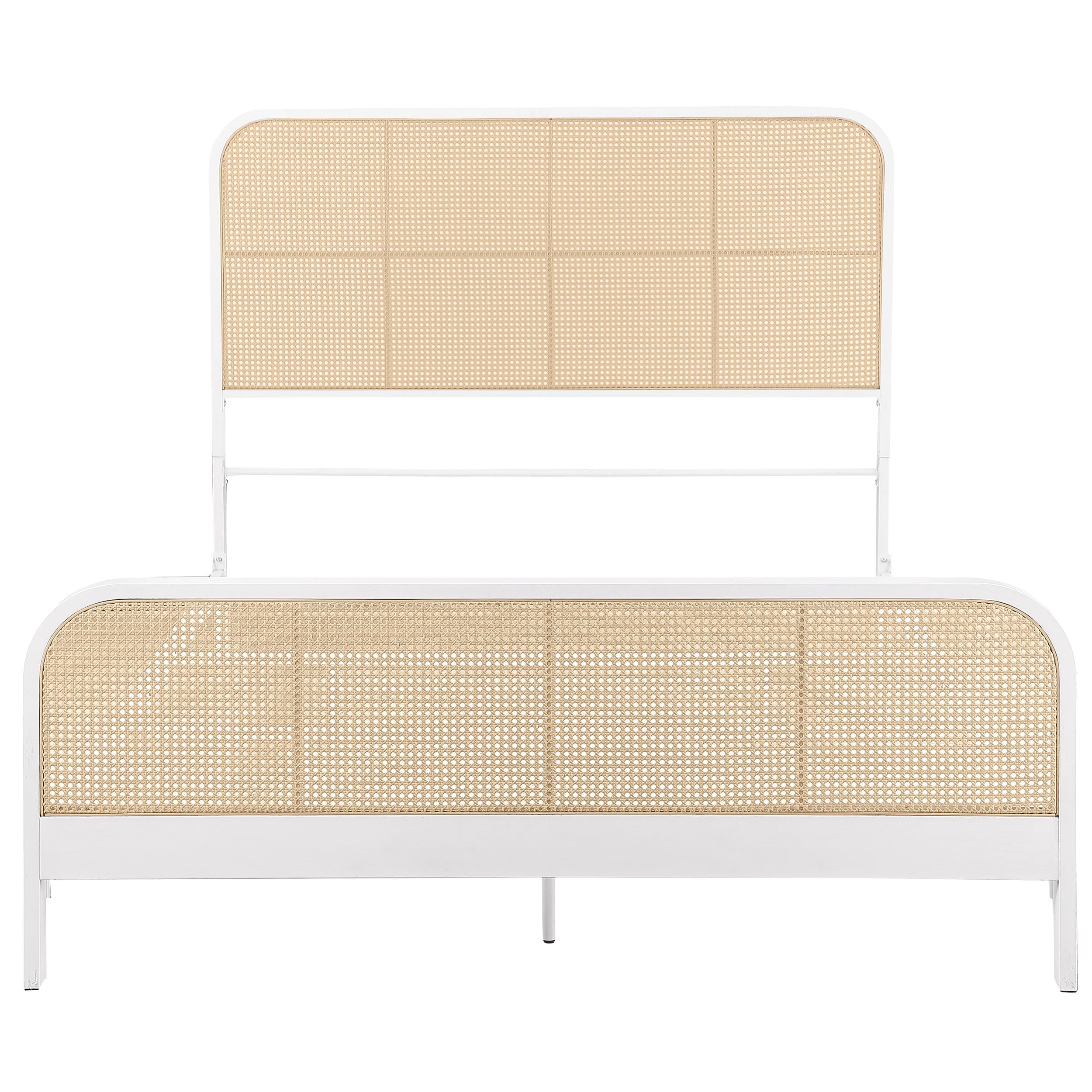 Lanewood Open Cane Webbing Metal  Bed Black