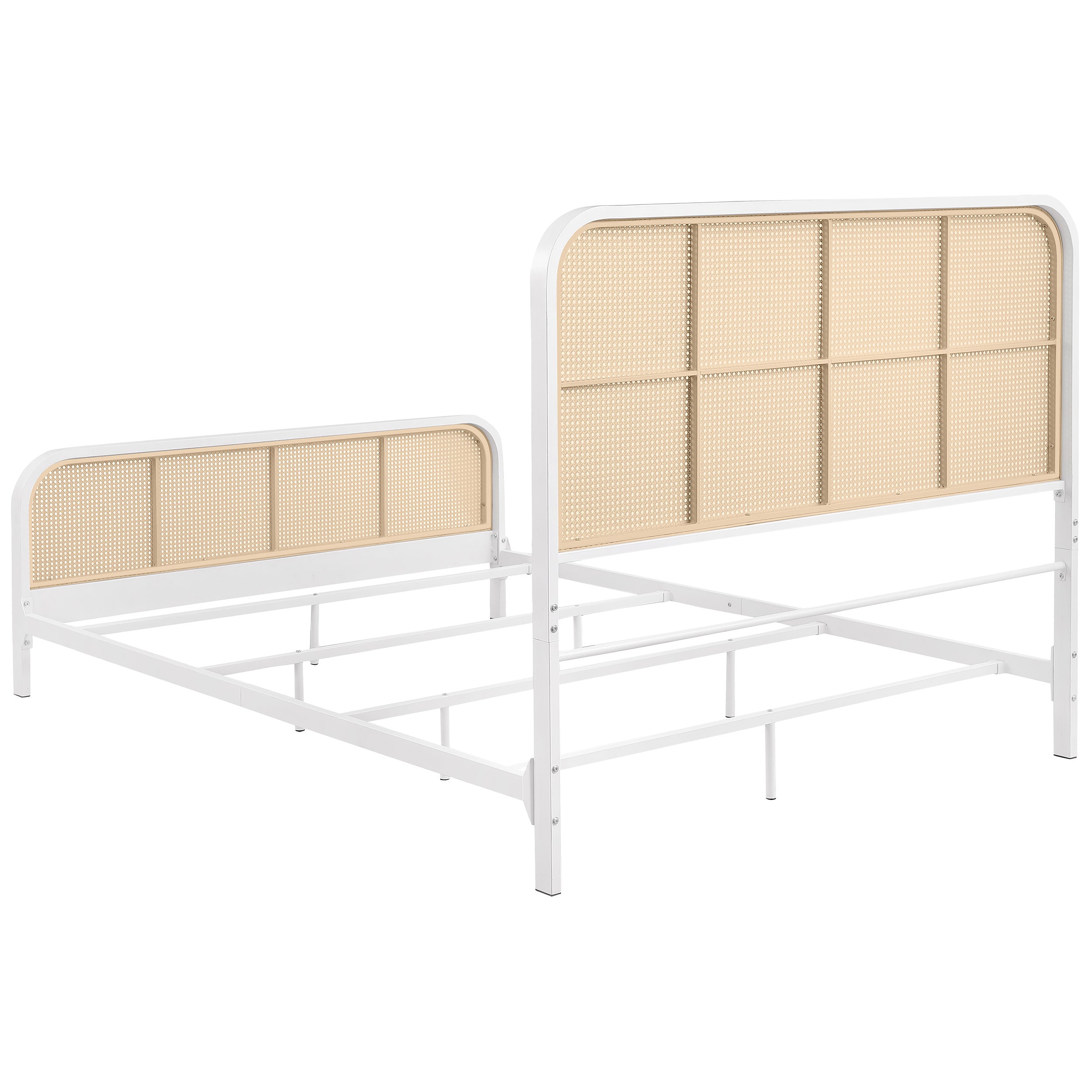 Lanewood Open Cane Webbing Metal  Bed Black