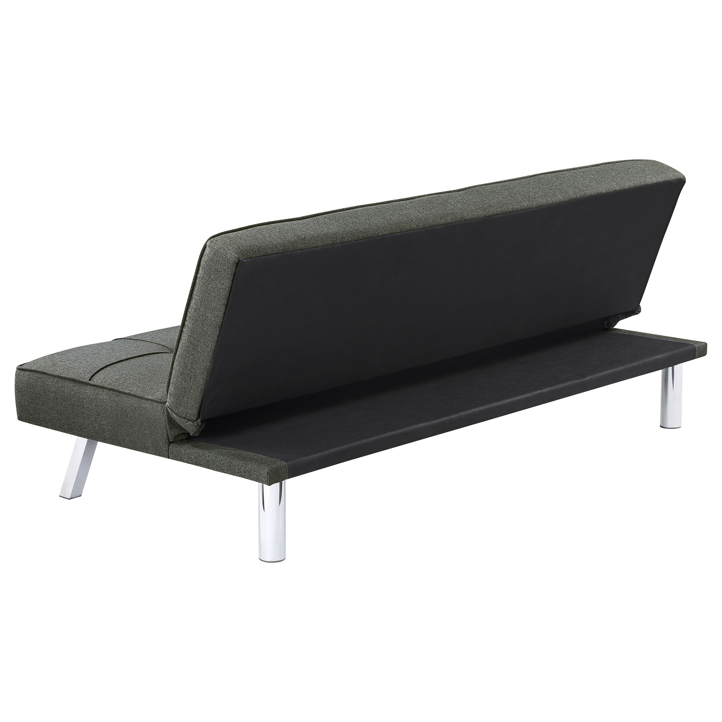 Joel Upholstered Tufted Convertible Sofa Bed Black