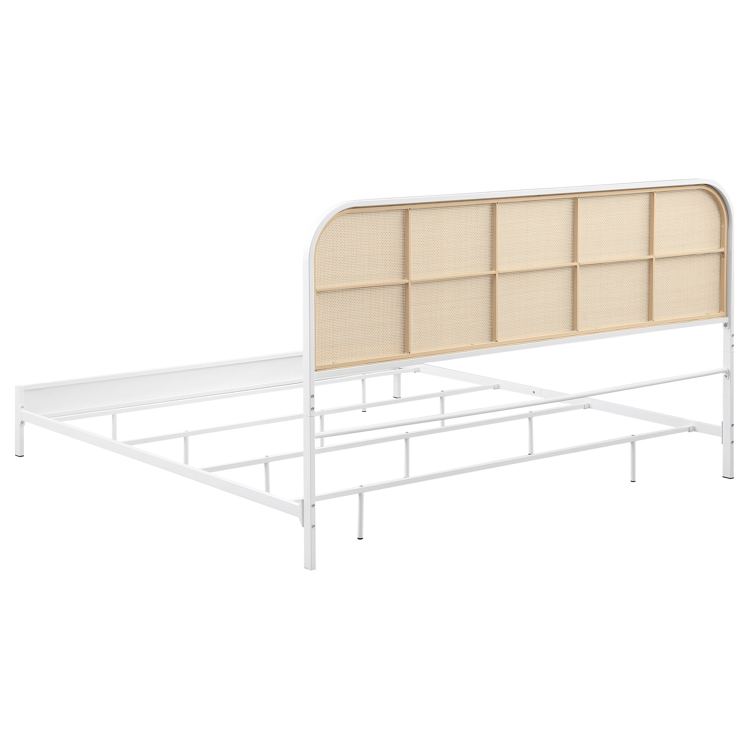 Amherst Radio Weave Rattan Metal Bed Black