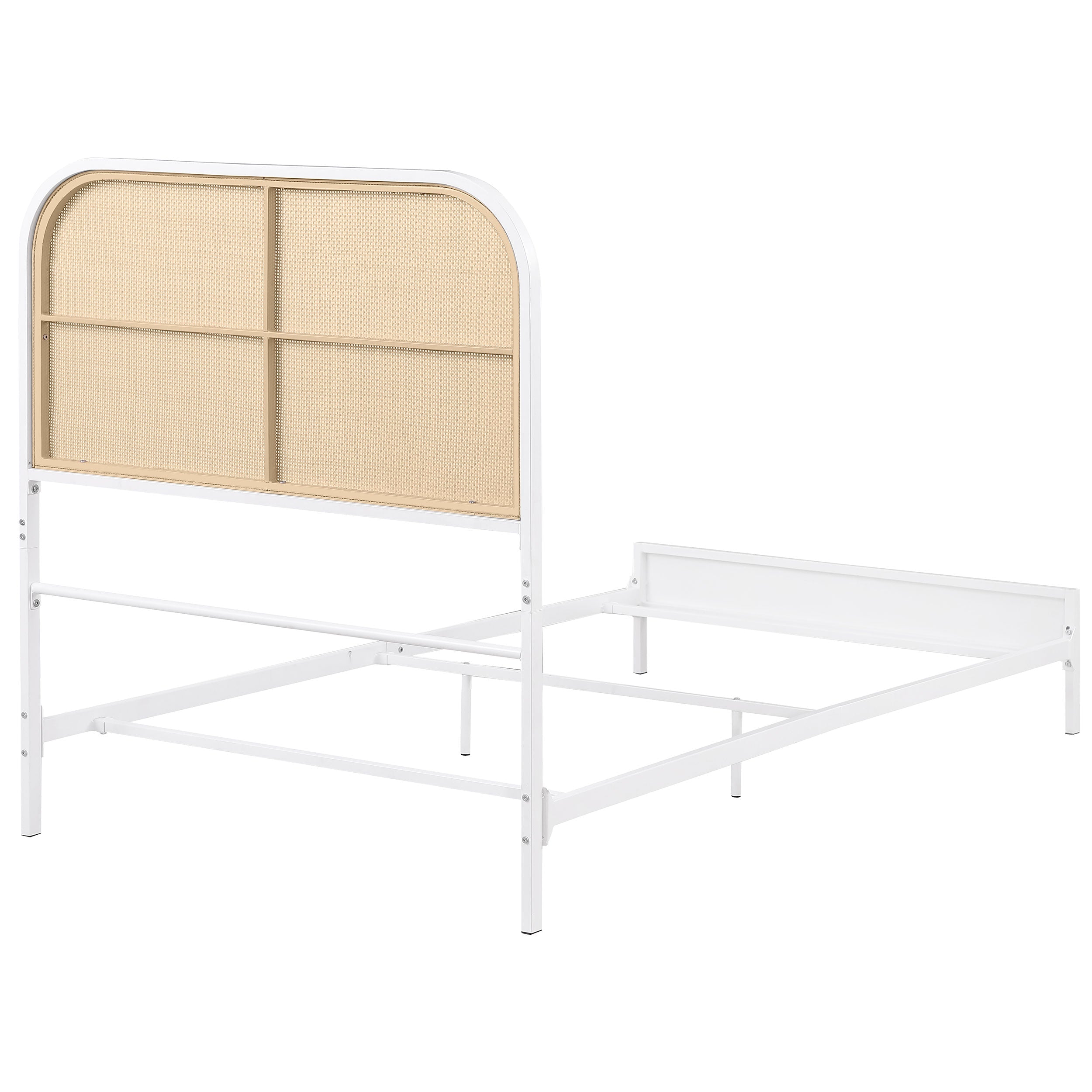 Amherst Radio Weave Rattan Metal Bed Black
