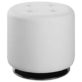Bowman Round Upholstered Tufted Swivel Ottoman