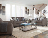 Salizar  Upholstered Flared Arm Sofa Set Grey