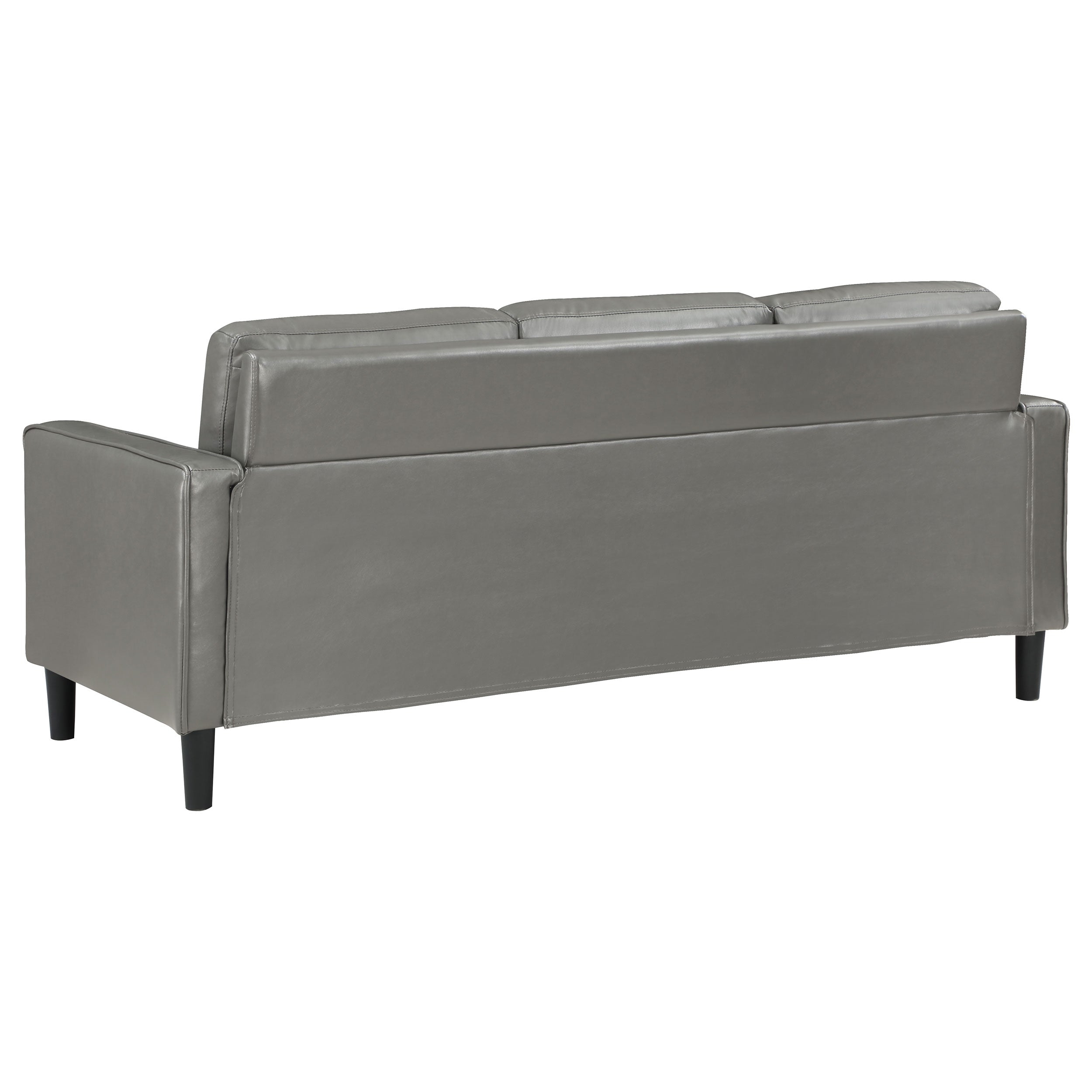 Ruth  Upholstered Track Arm Sofa Set Black