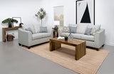 Salizar  Upholstered Flared Arm Sofa Set Grey