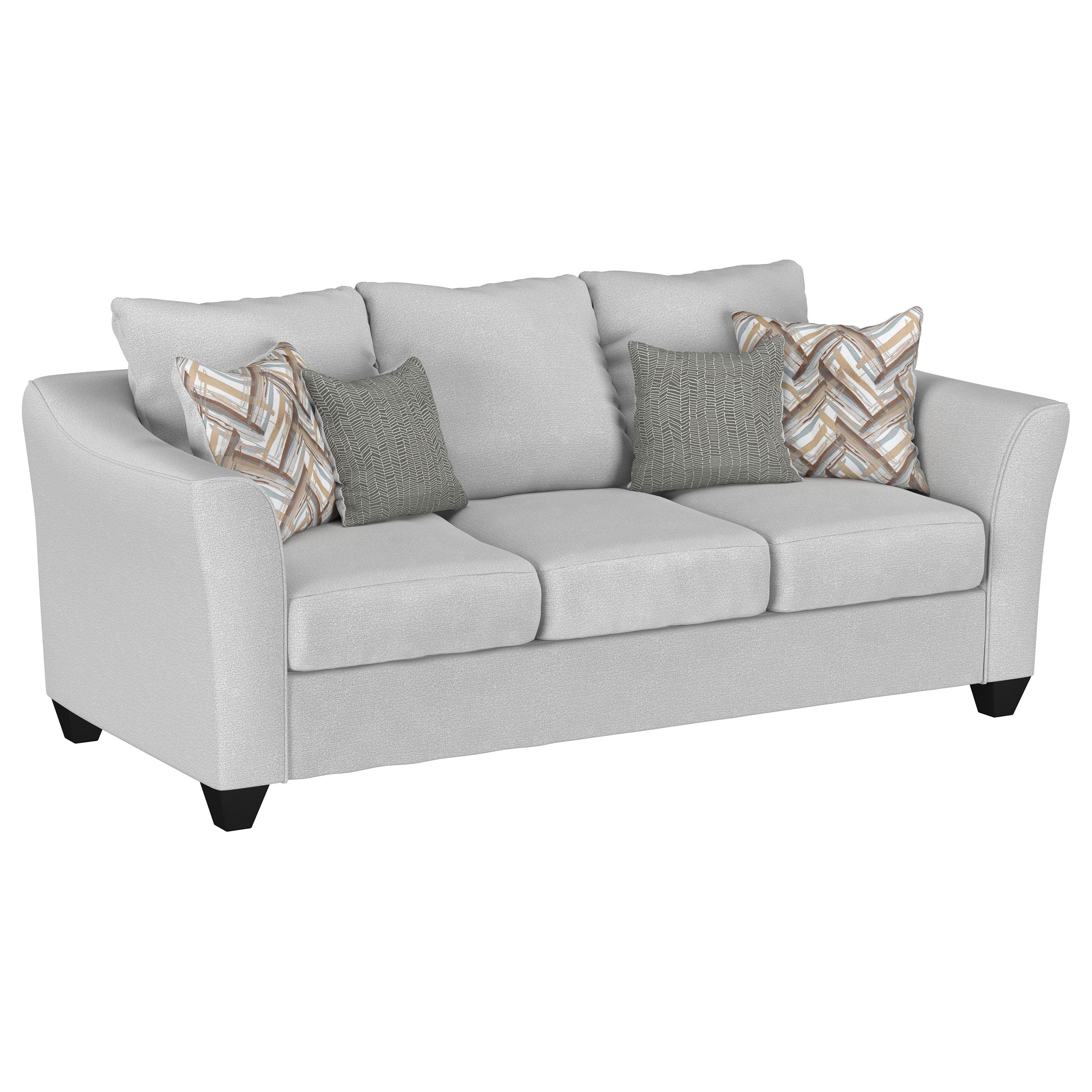Salizar  Upholstered Flared Arm Sofa Set Grey