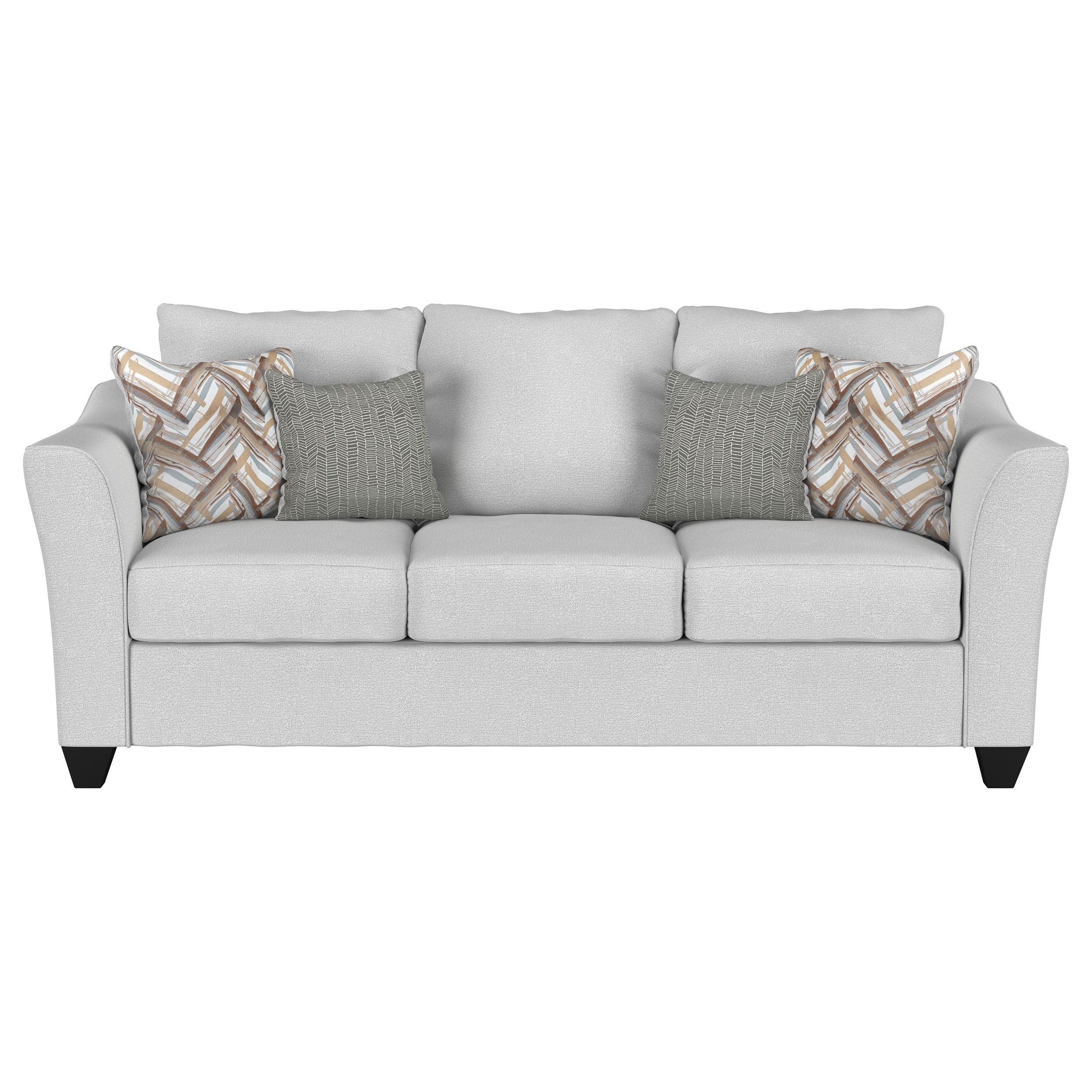 Salizar  Upholstered Flared Arm Sofa Set Grey