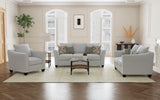 Salizar  Upholstered Flared Arm Sofa Set Grey