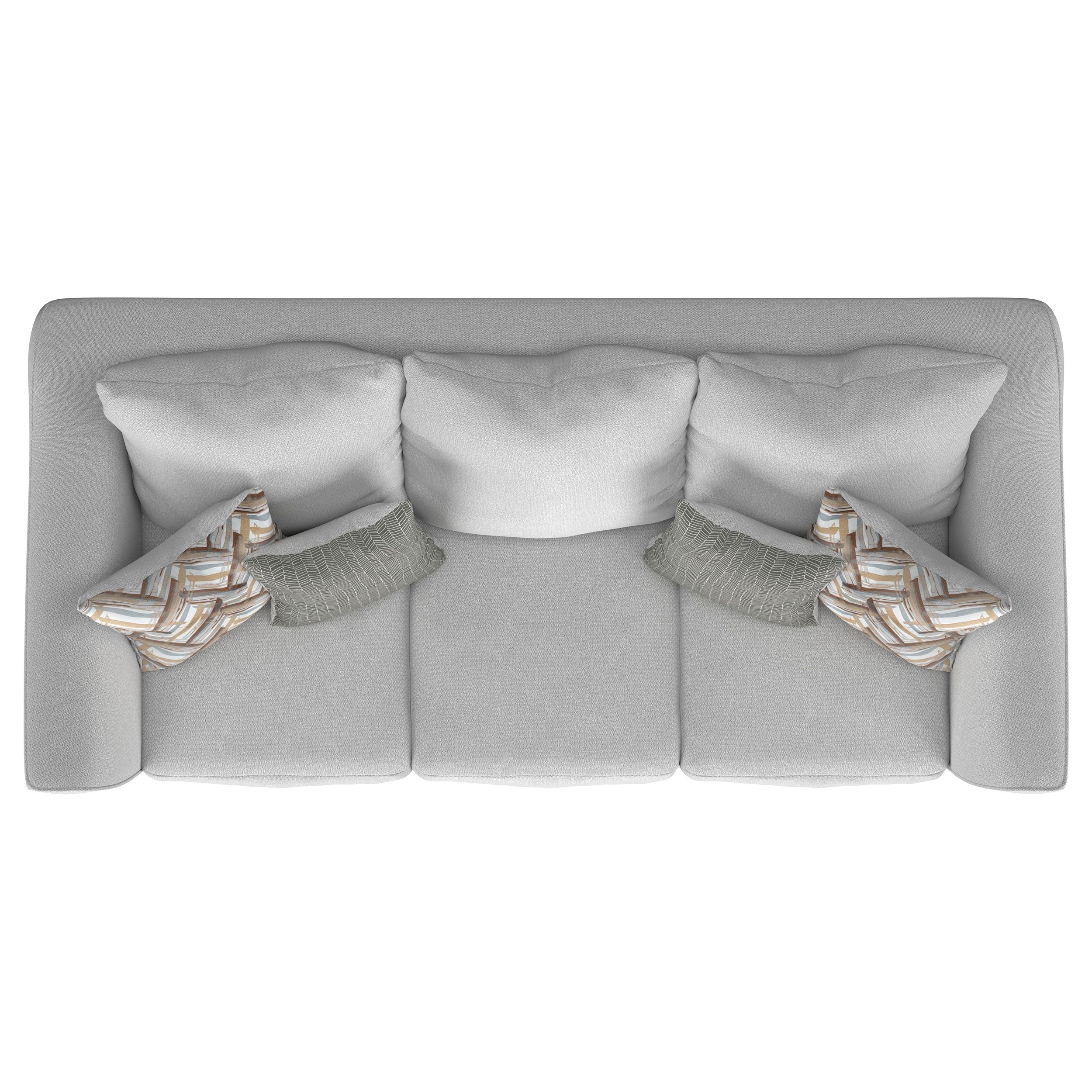 Salizar  Upholstered Flared Arm Sofa Set Grey