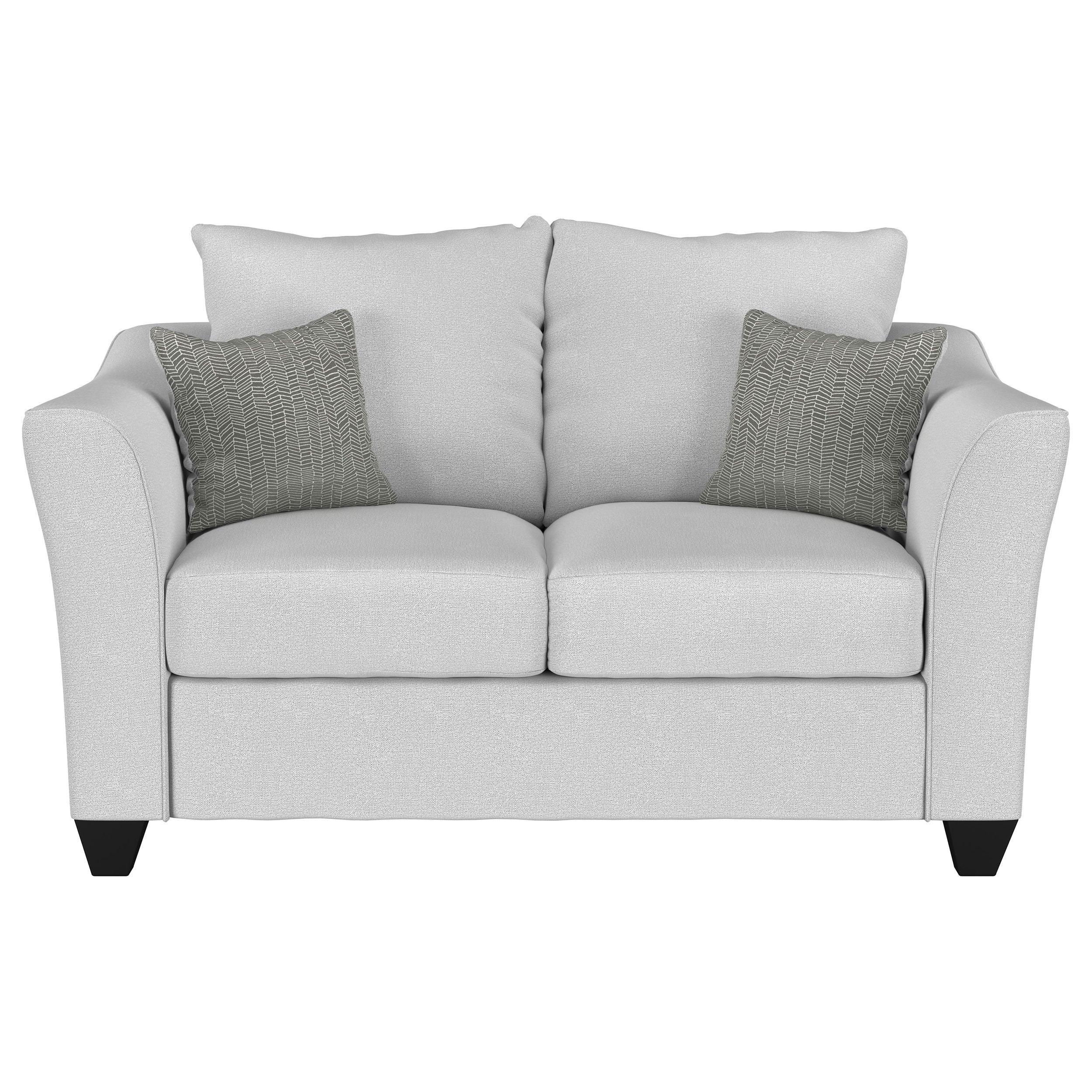 Salizar  Upholstered Flared Arm Sofa Set Grey