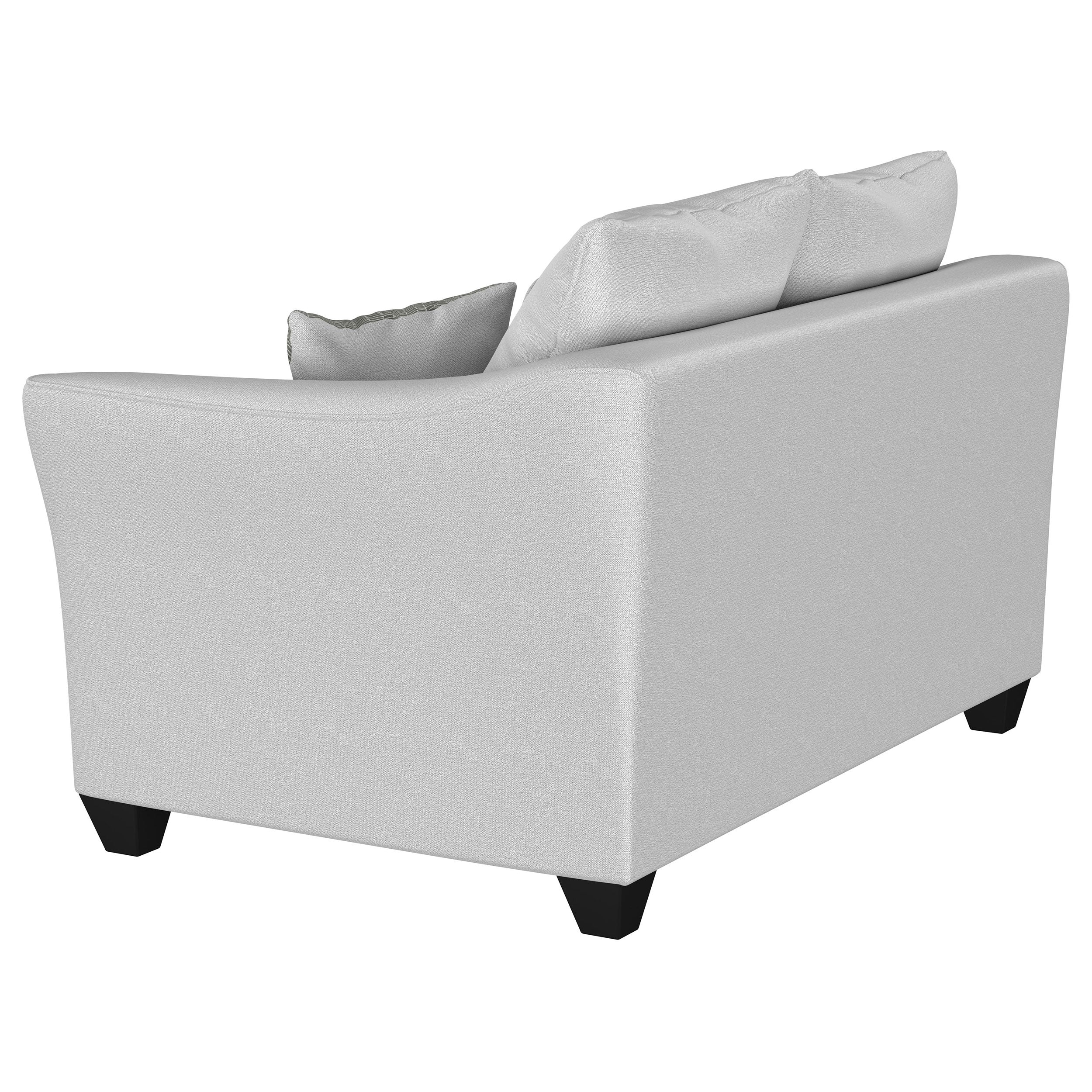 Salizar Upholstered Flared Arm Loveseat Charcoal Grey
