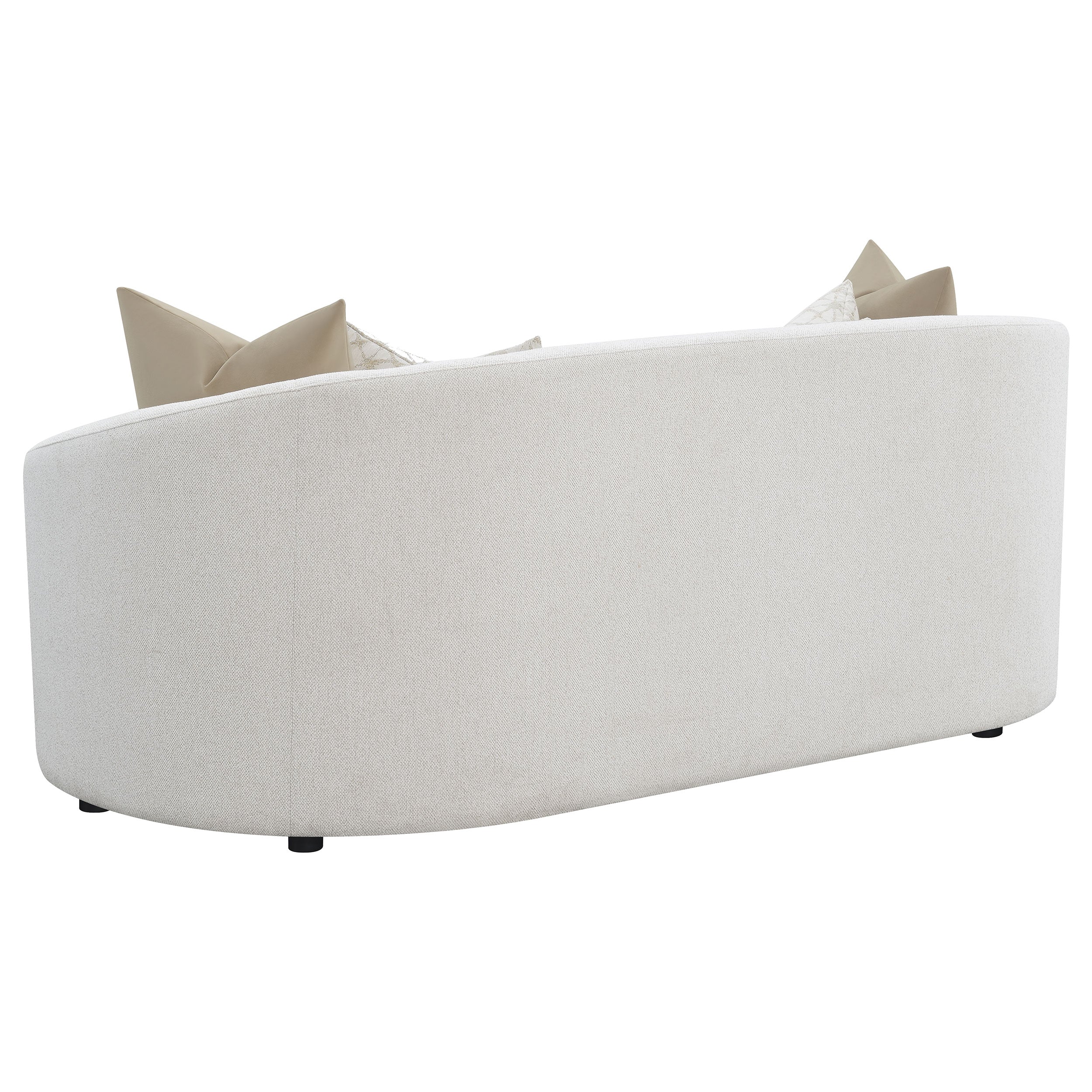 Rainn  Boucle Upholstered Sloped Arm Sofa Set Latte
