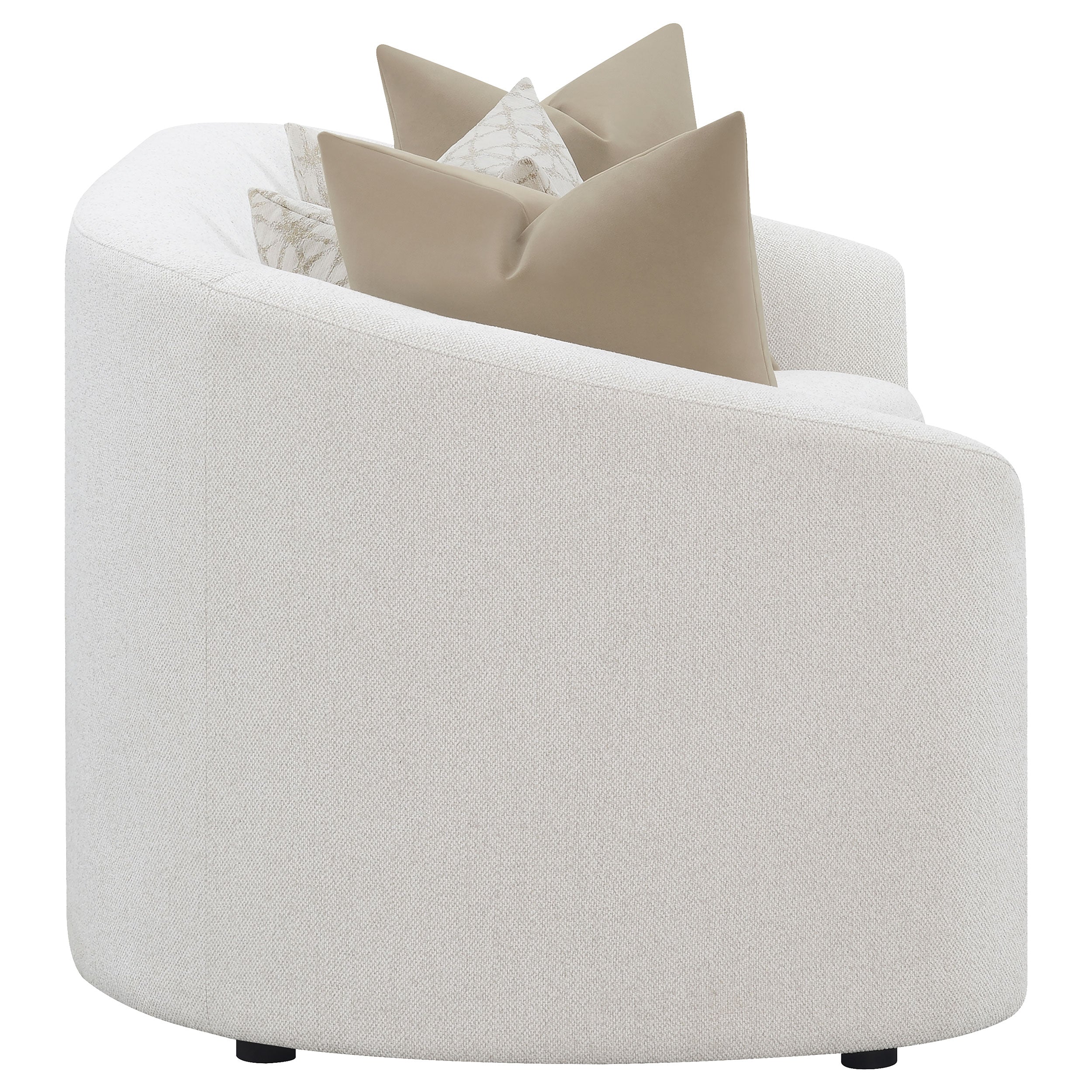 Rainn  Boucle Upholstered Sloped Arm Sofa Set Latte