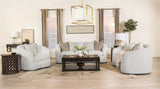 Rainn  Boucle Upholstered Sloped Arm Sofa Set Latte