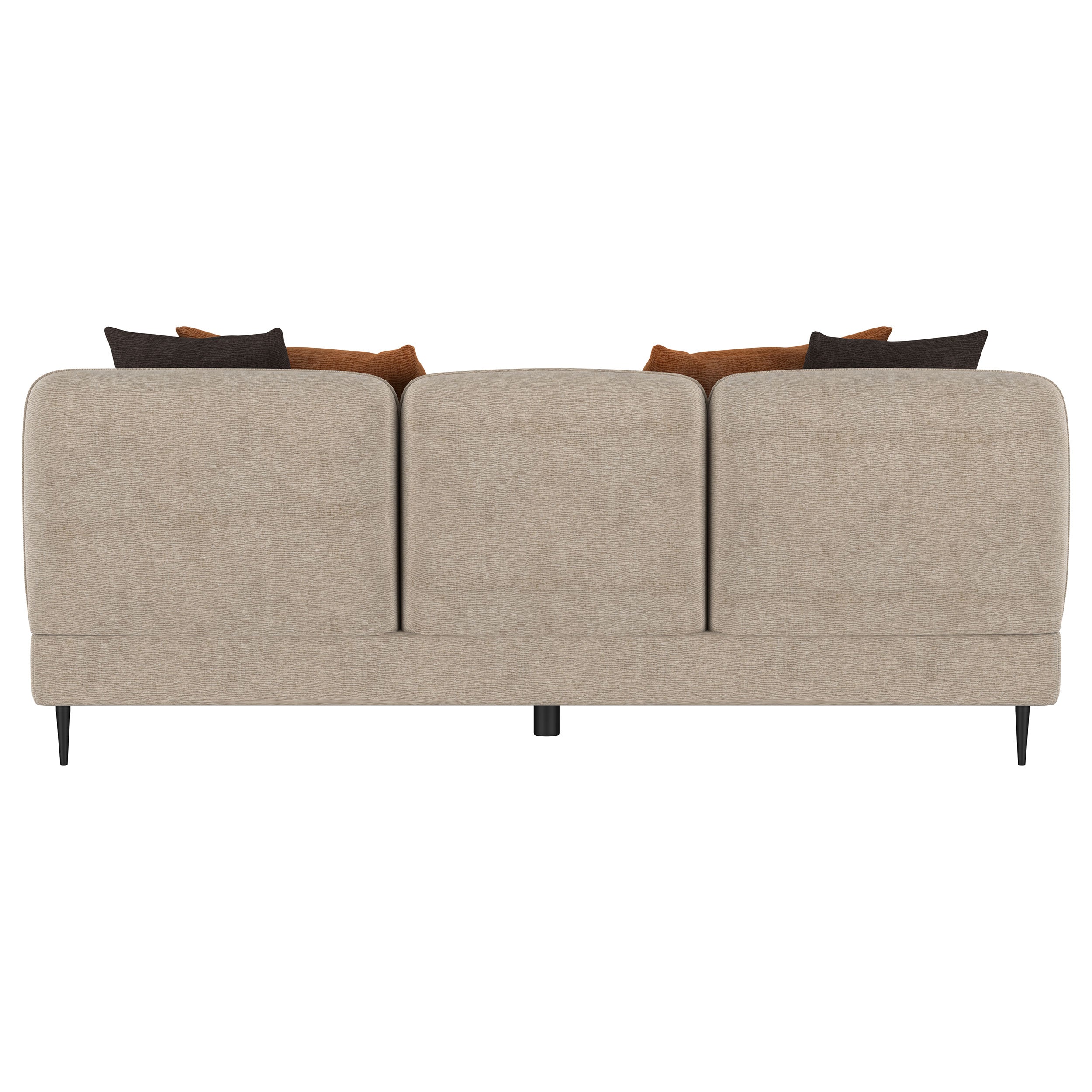 Jade Chenille Upholstered Modern Track Arm Sofa Green