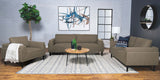 Rilynn  Upholstered Track Arm Sofa Set Brown
