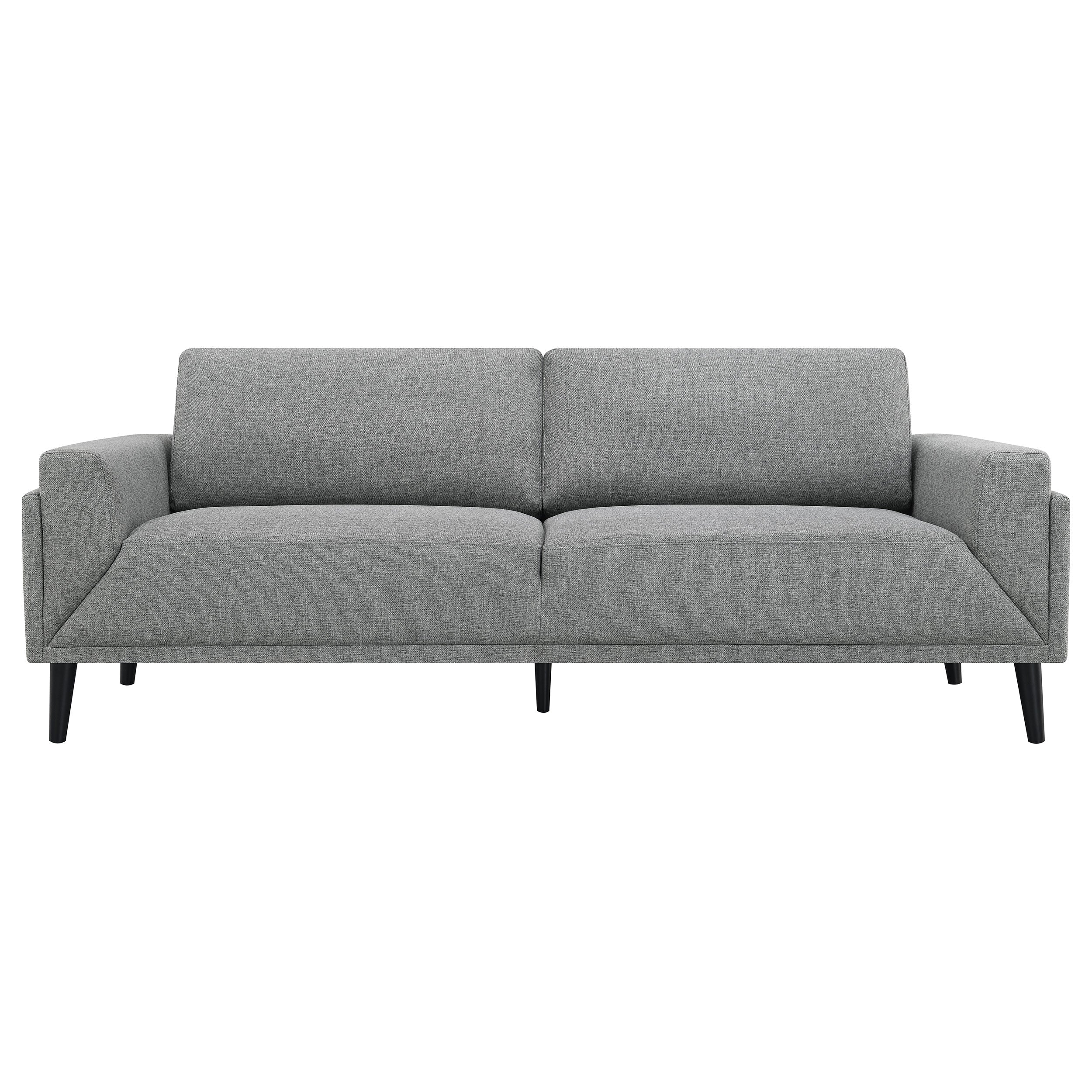 Rilynn  Upholstered Track Arm Sofa Set Brown
