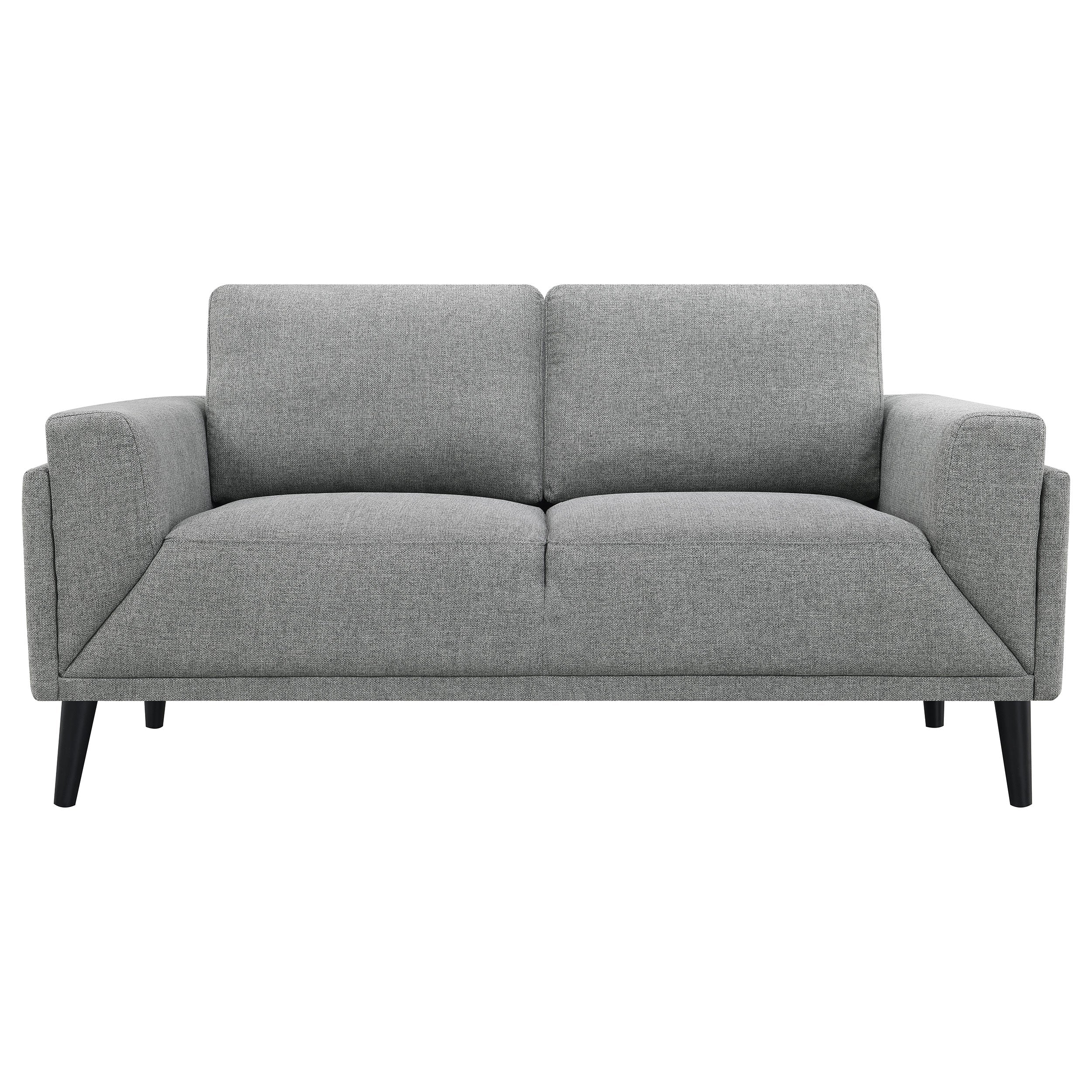 Rilynn  Upholstered Track Arm Sofa Set Brown
