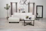 Caspian Upholstered Curved Arm Chaise Sectional Sofa Grey