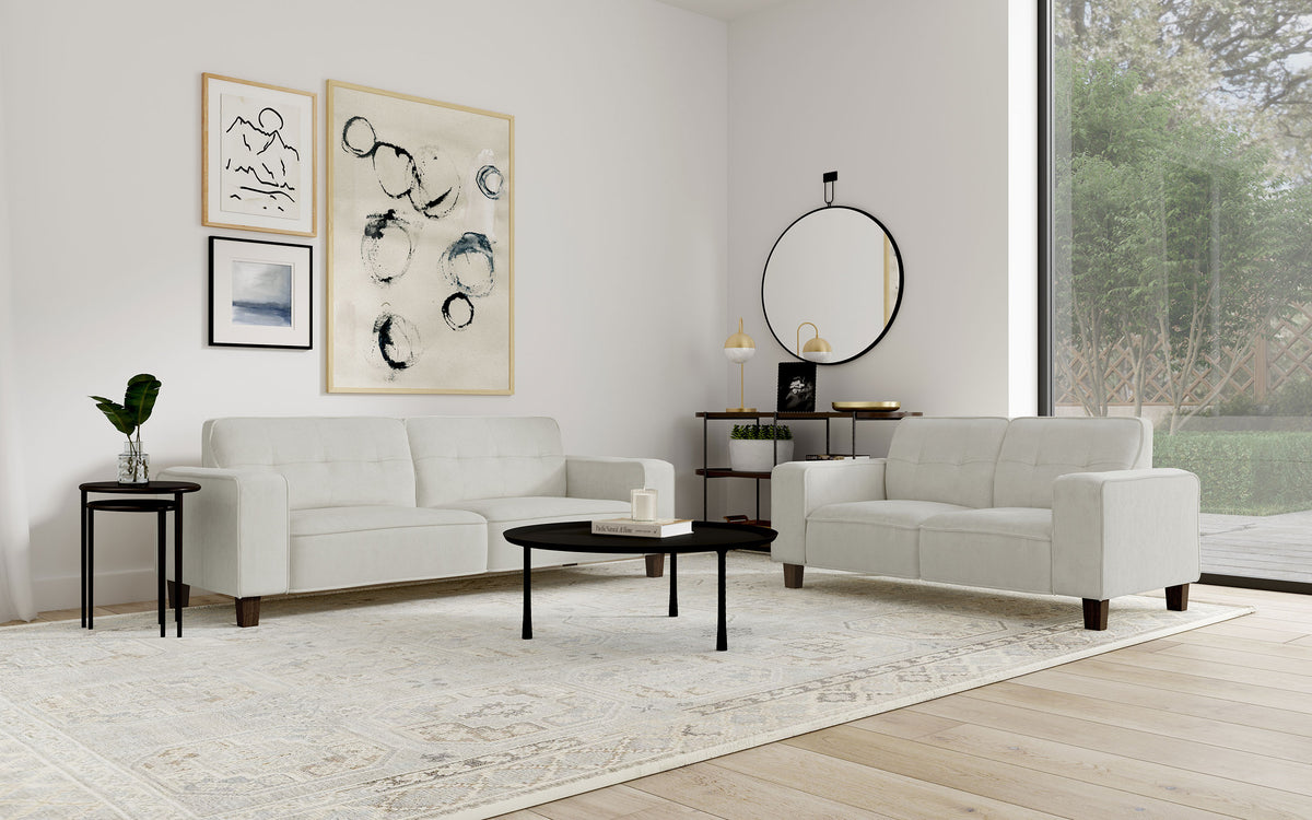Deerhurst Upholstered Track Arm Sofa Set Greige