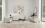 Deerhurst  Upholstered Track Arm Sofa Set Charcoal
