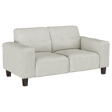 Deerhurst Upholstered Track Arm Tufted Loveseat Charcoal