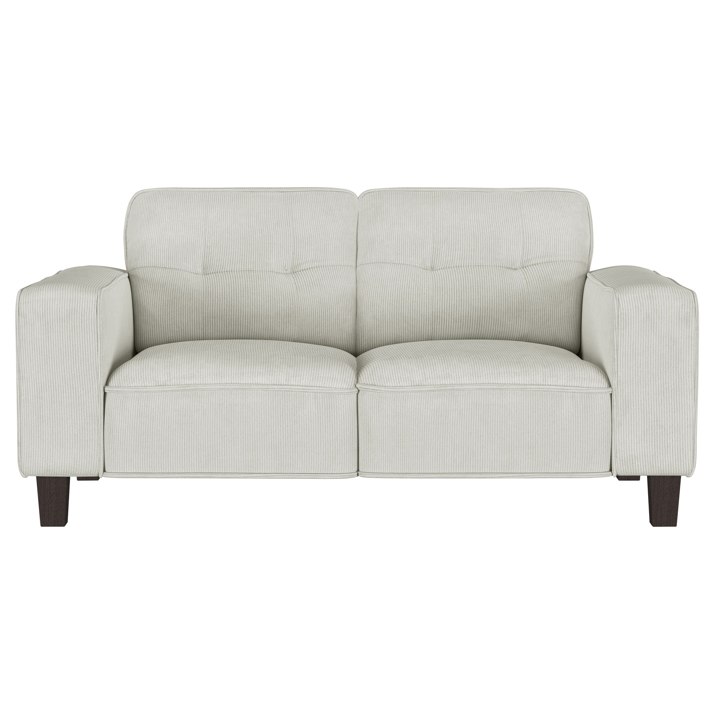 Deerhurst Upholstered Track Arm Tufted Loveseat Charcoal