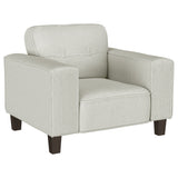 Deerhurst Upholstered Track Arm Tufted Accent Chair Charcoal