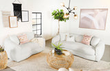 Isabella  Faux Sheepskin Upholstered Sofa Set Natural