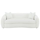 Isabella Faux Sheepskin Upholstered Sofa Natural