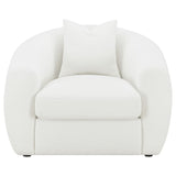 Isabella Faux Sheepskin Upholstered Accent Chair Natural