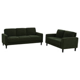 Ruth  Fabric Upholstered Track Arm Sofa Matcha Green