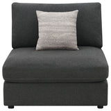 Serene Upholstered Armless Chair Beige