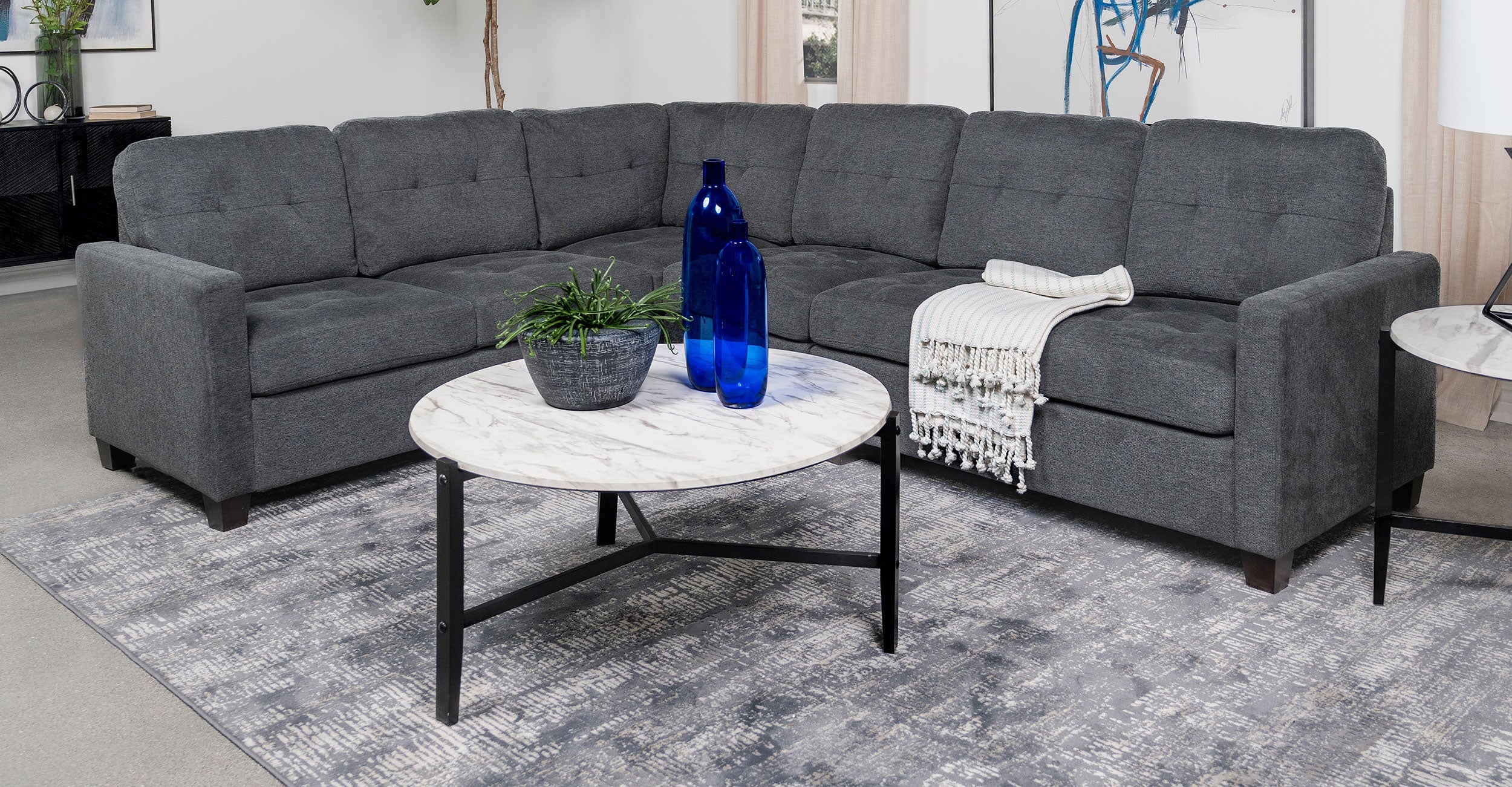 Georgina  Upholstered Modular Sectional Sofa Beige