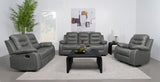 Nova  Upholstered Padded Arm Sofa Set Dark Grey