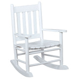 Annie Slat Back Solid Wood Kids Rocking Chair Black