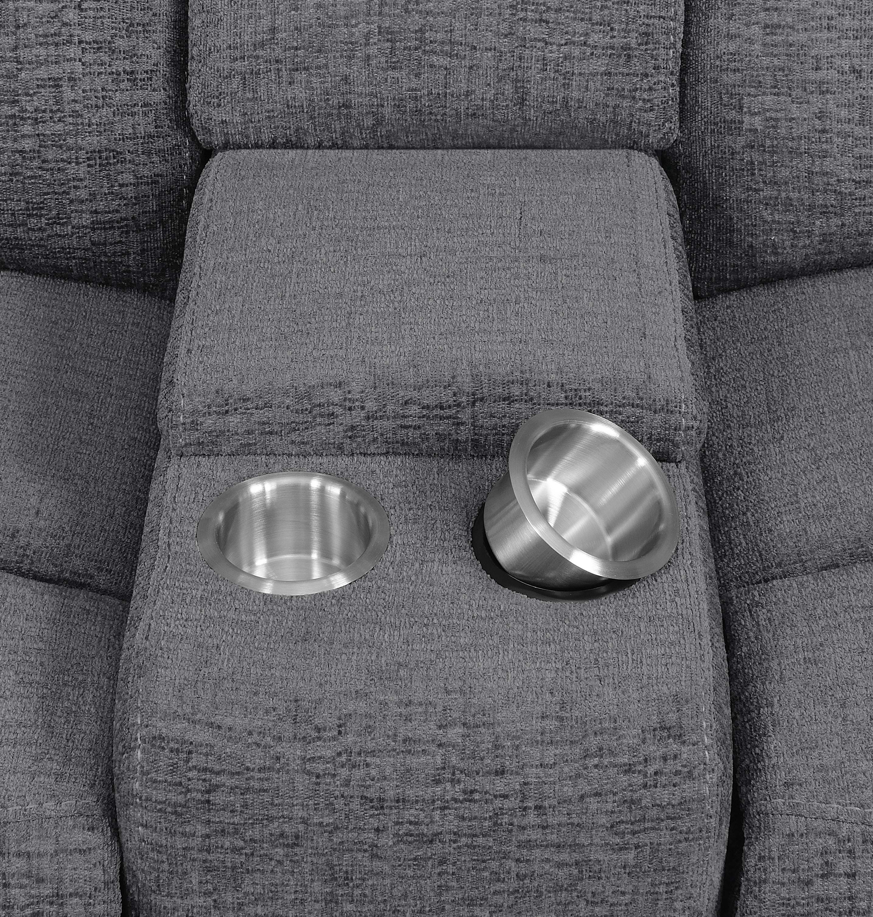 Bahrain  Modular Power Reclining Sectional Charcoal