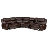 Sycamore Upholstered Power Reclining Sectional Sofa Grey