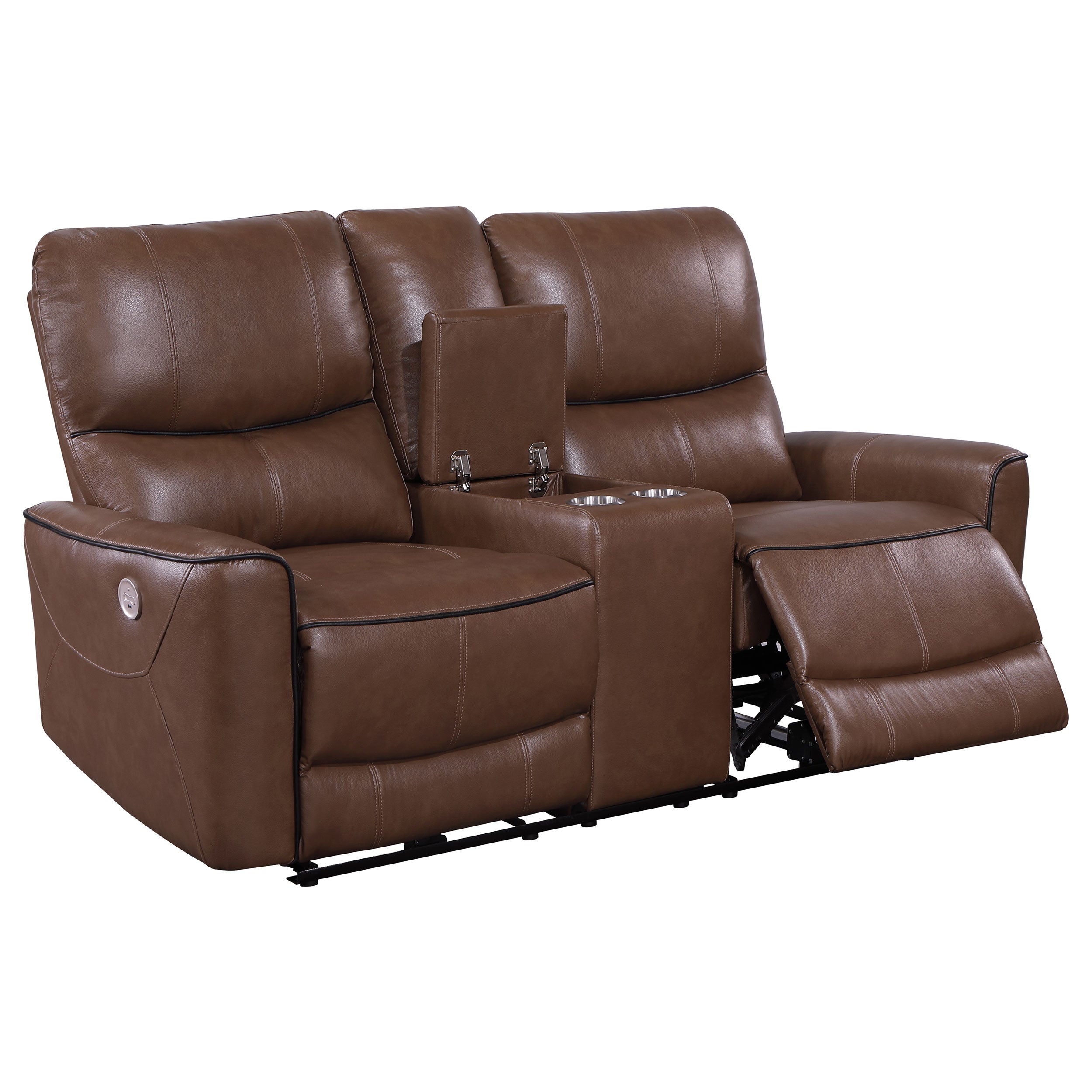Greenfield Upholstered Power Reclining Loveseat Dove Grey