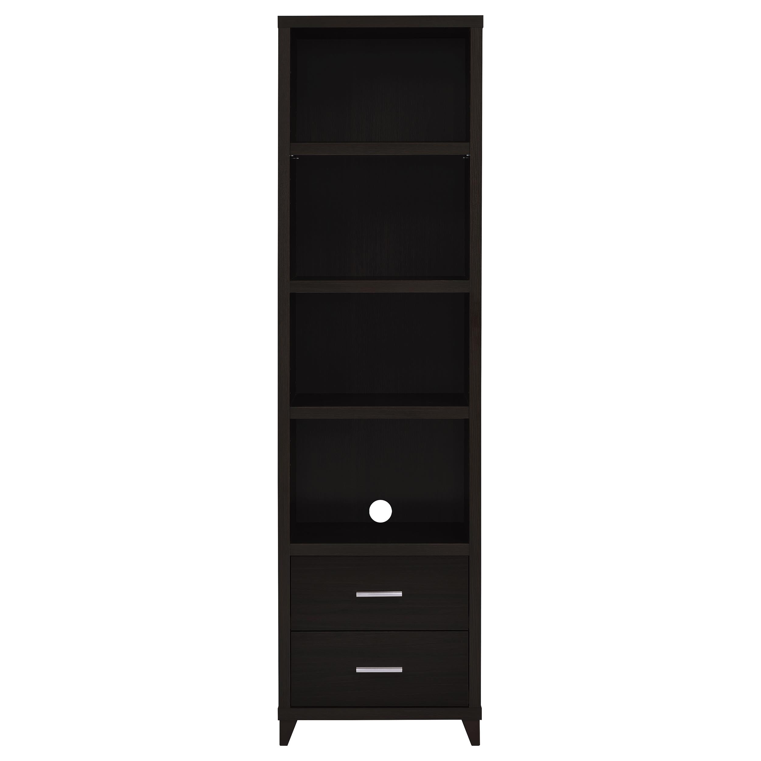 Laughlin 3-shelf Engineered Wood Media Tower Dark Pine