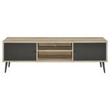 Allie 2-door Engineered Wood 71-inch TV Stand Distressed Pine