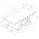 Shelly Rectangular Engineered Wood Coffee Table Cappuccino