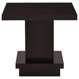 Reston Square Engineered Wood Side End Table Cappuccino