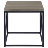 Birdie Square Engineered Wood End Table Sonoma Grey