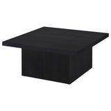 Devar Square Engineered Wood Cocktail Coffee Table Black
