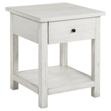 Payne 1-drawer Wood End Table with Shelf Distressed Brown