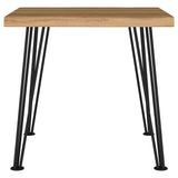 Zander Square Wood Top Coffee Table Natural Brown