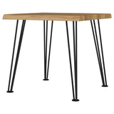 Zander Square Wood Top Coffee Table Natural Brown